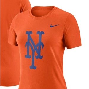 New York Mets Nike Orange Logo T-Shirt